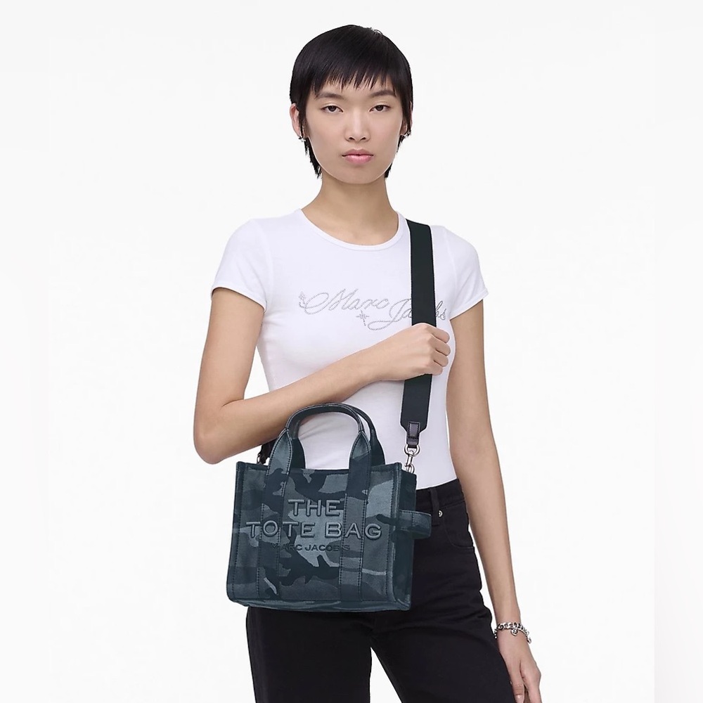 Marc Jacobs The Camo Jacquard Small Tote Bag - Blue - Picture 6 of 13